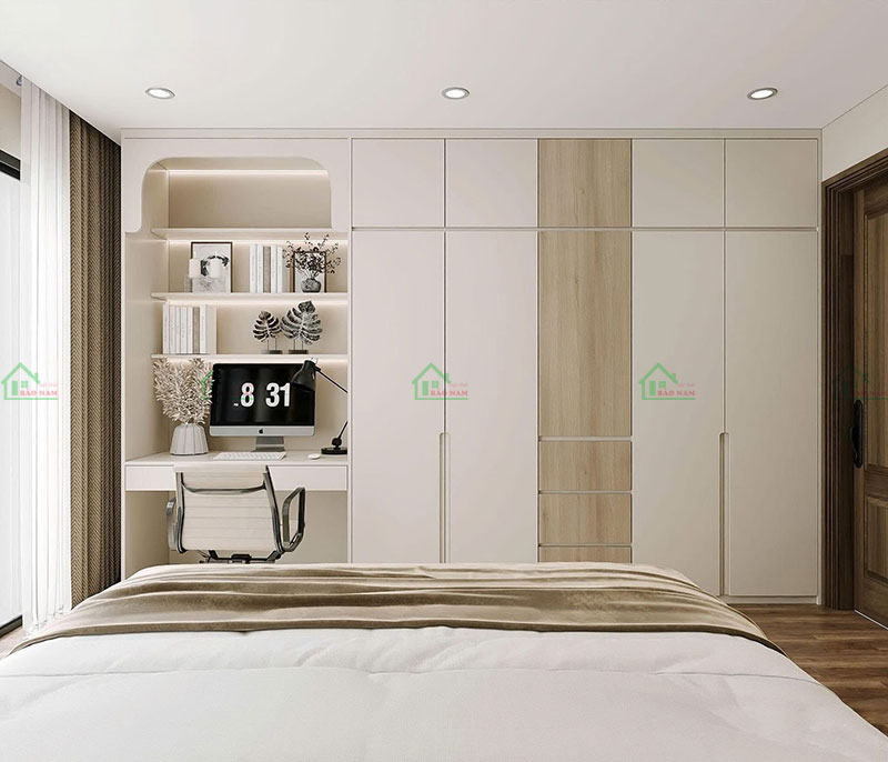 Tủ quần áo Melamine hiện đại tiết kiệm chi phí, hiện đại, bền đẹp