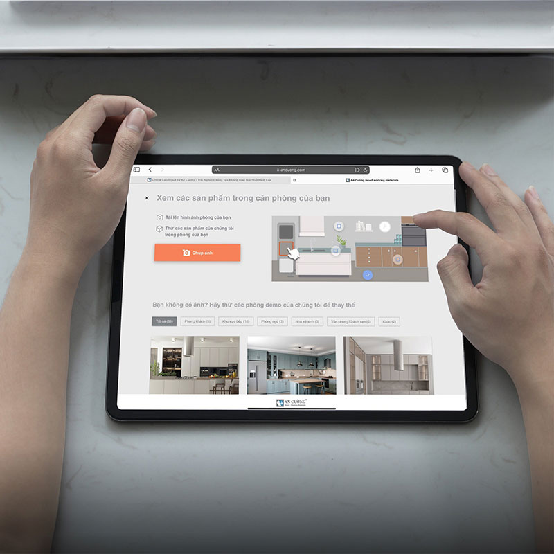 Trải nghiệm thiết kế nội thất 3D khi tư vấn online miễn phí.